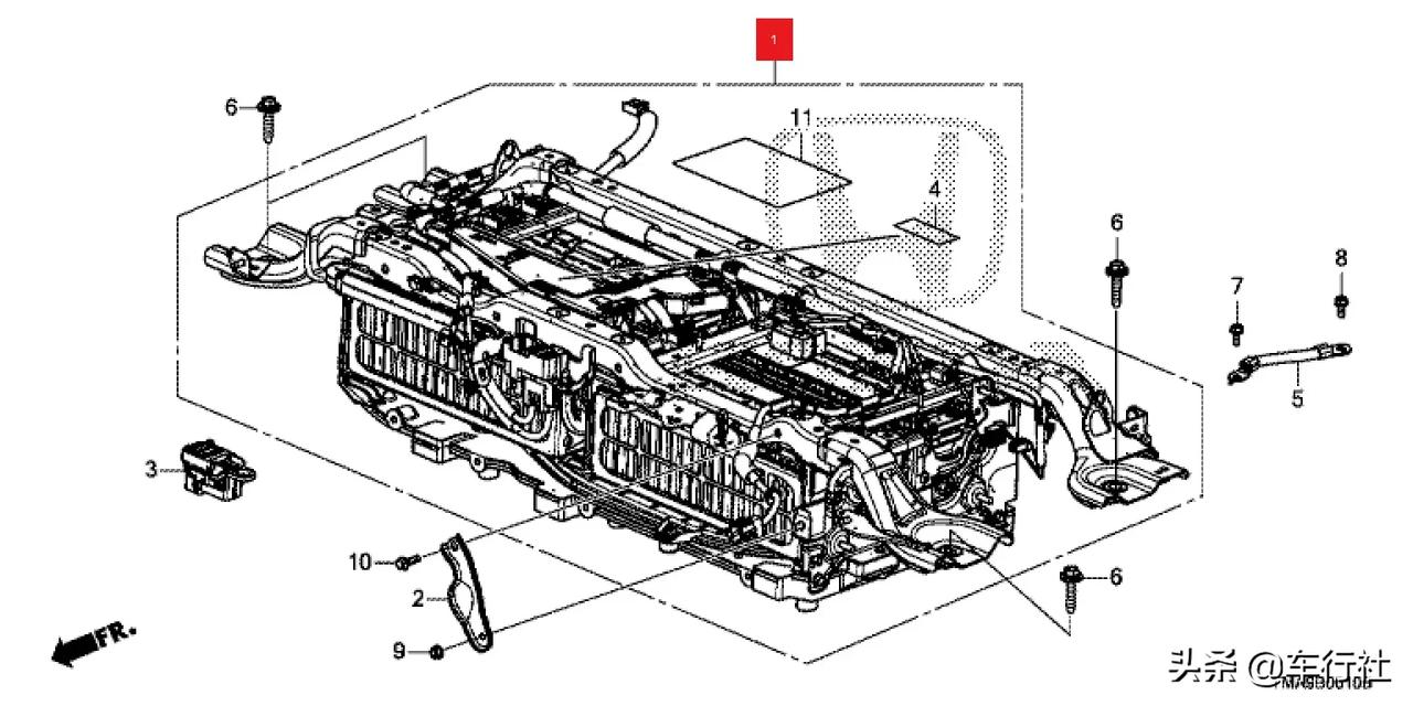 本田crv混动锂电池,拆车件这是前天拆出来的一台crv混动