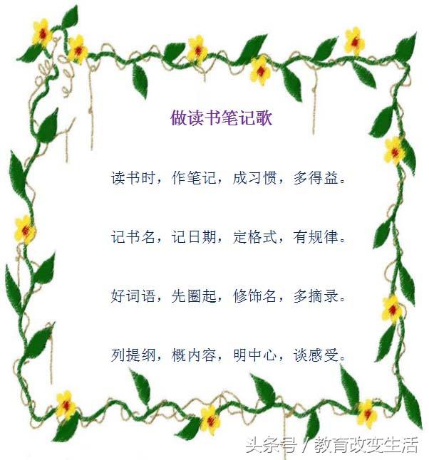 小学数学必背歌谣，8大小学生学习方法歌谣