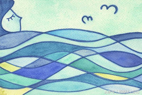 鱼插画浮世绘，美人鱼的宝藏插画作品