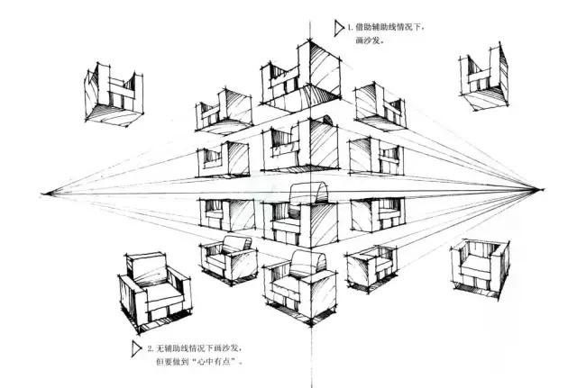 素描平行透视和成角透视，你的“透视”画对了吗