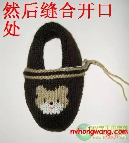 毛线拖鞋的钩法教程，毛线拖鞋的编织方法
