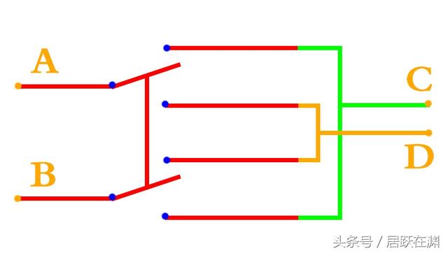 灯双控开关接线图，灯开关双控怎么接线（电工入门级双控灯实物接线）