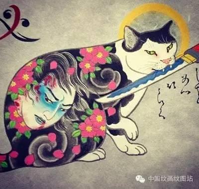 贵族猫纹身图，60张宠物爱好者的猫咪纹身照片