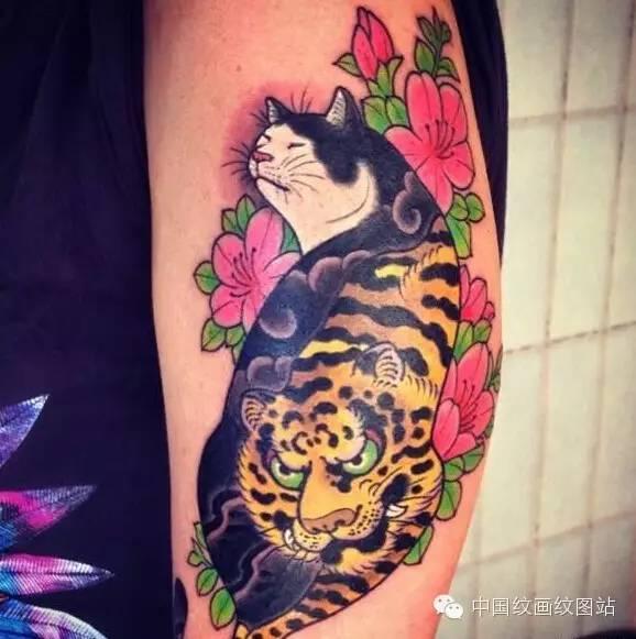 贵族猫纹身图，60张宠物爱好者的猫咪纹身照片