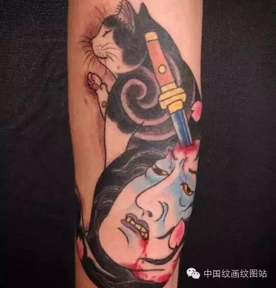 贵族猫纹身图，60张宠物爱好者的猫咪纹身照片