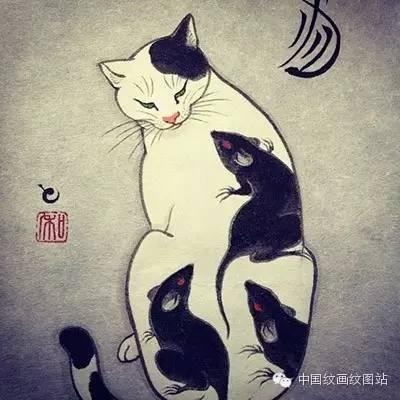 贵族猫纹身图，60张宠物爱好者的猫咪纹身照片