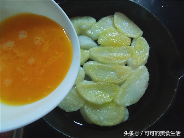 煎糖鸡蛋糍粑做法，蛋煎糯米糍粑一道江南点心