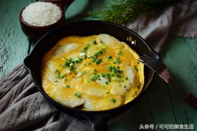 煎糖鸡蛋糍粑做法，蛋煎糯米糍粑一道江南点心