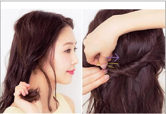 半扎的发型扎法图解，学会这几款半扎发型