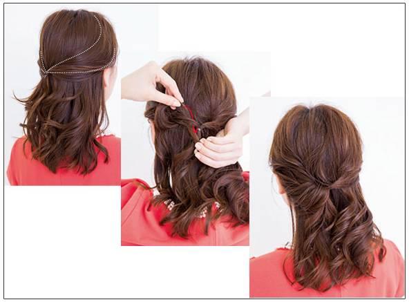 半扎的发型扎法图解，学会这几款半扎发型