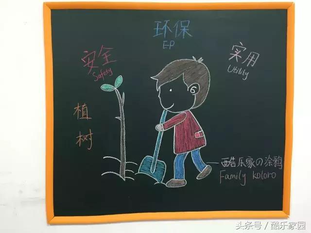 小朋友植树简笔画好看，超漂亮的植树节简笔画