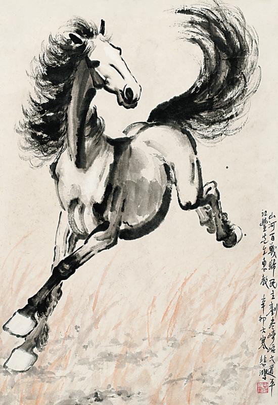 徐悲鸿国宝级大师作品，国家愿意用齐白石和徐悲鸿的画来换