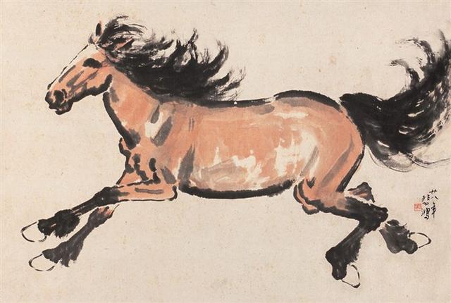 徐悲鸿国宝级大师作品，国家愿意用齐白石和徐悲鸿的画来换