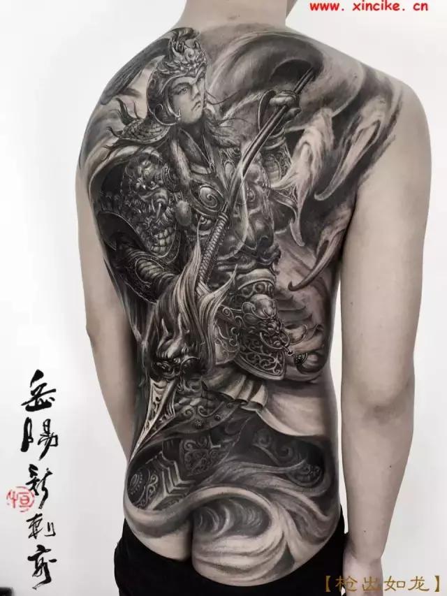 战神赵云纹身图案大全，赵云之枪出如龙岳阳新刺客纹身作品