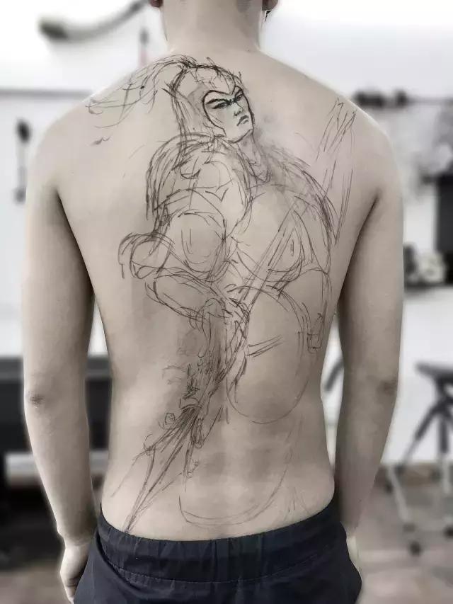 战神赵云纹身图案大全，赵云之枪出如龙岳阳新刺客纹身作品