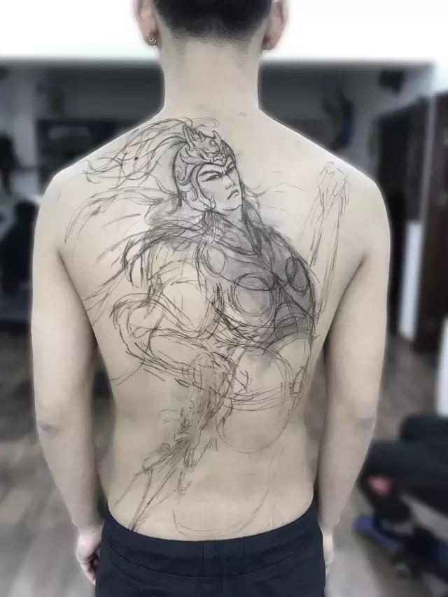 战神赵云纹身图案大全，赵云之枪出如龙岳阳新刺客纹身作品