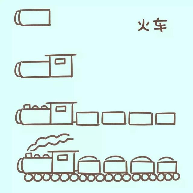 交通工具怎么画，15种交通工具简笔画