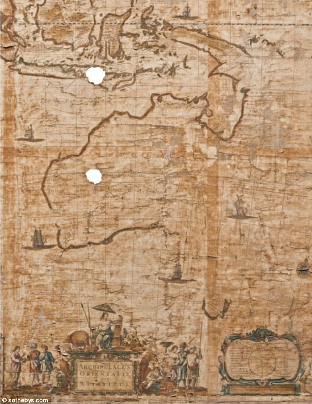 澳大利亚地区地图高清版大图，现存最早的澳大利亚地图