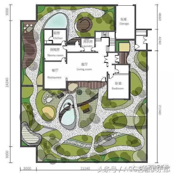 建筑插画线稿，插画，艺术家Flaf