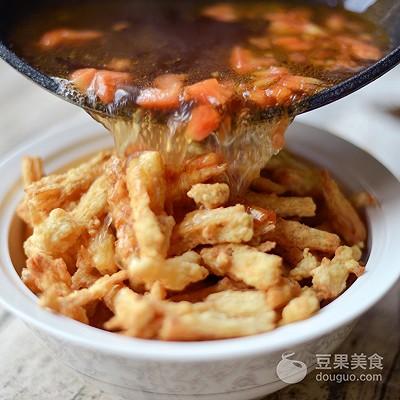 素炒腐竹怎么红烧，素食记炝锅腐竹