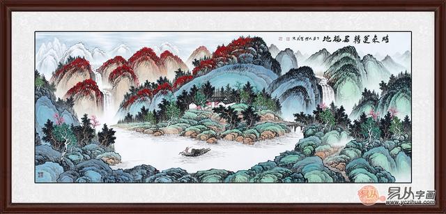 客厅风水画100幅，这几幅山水佳作不要错过