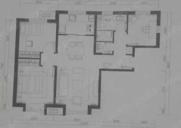 南北通透户型图，6种最佳户型图（187㎡四室两厅三卫）