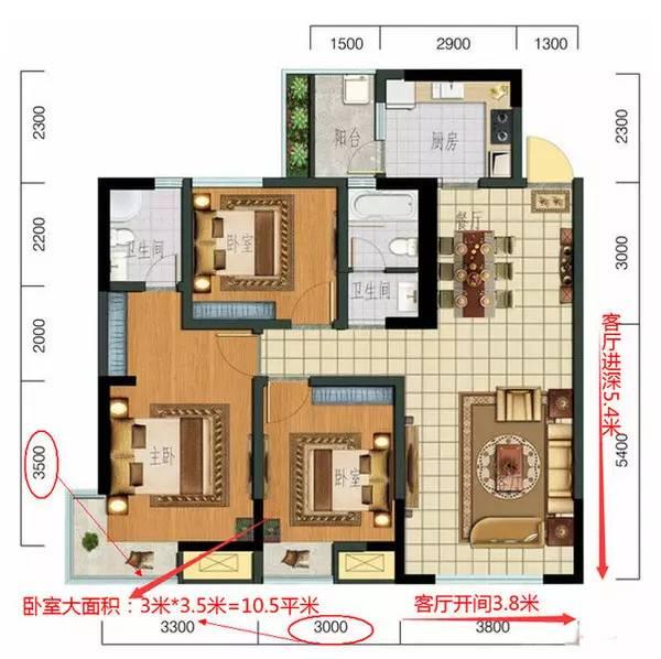 南北通透户型图，6种最佳户型图（187㎡四室两厅三卫）