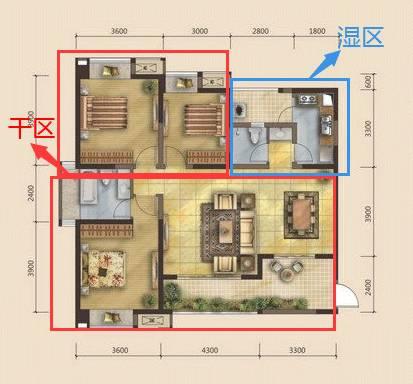 南北通透户型图，6种最佳户型图（187㎡四室两厅三卫）