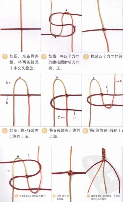 编绳子的编法图解，手绳编法教程超简单