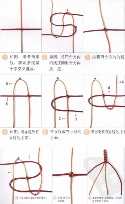 编绳子的编法图解，手绳编法教程超简单