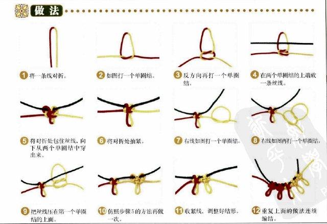 编绳子的编法图解，手绳编法教程超简单