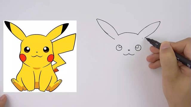 可爱的动漫皮卡丘画法，教你用手绘重温儿时经典动画