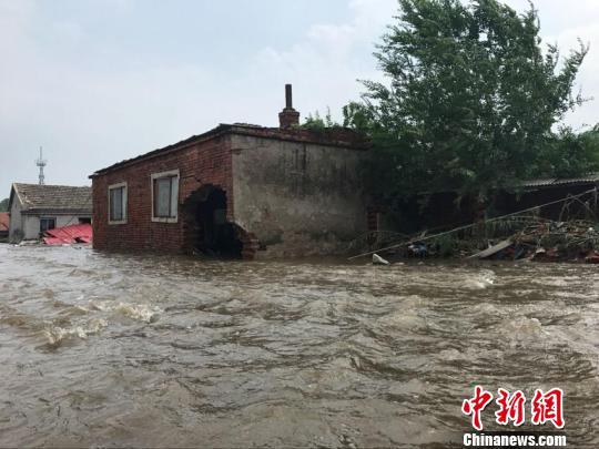 吉林省永吉县洪水灾区，永吉遭洪水淹城