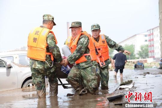 吉林省永吉县洪水灾区，永吉遭洪水淹城