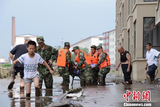 吉林省永吉县洪水灾区，永吉遭洪水淹城