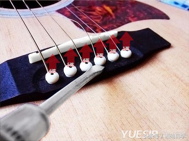 吉他换弦一根教程图解，怎么给吉他换弦，高清图片解析