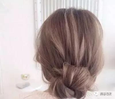 短发编发简单的丸子头，夏天到了还在披头散发