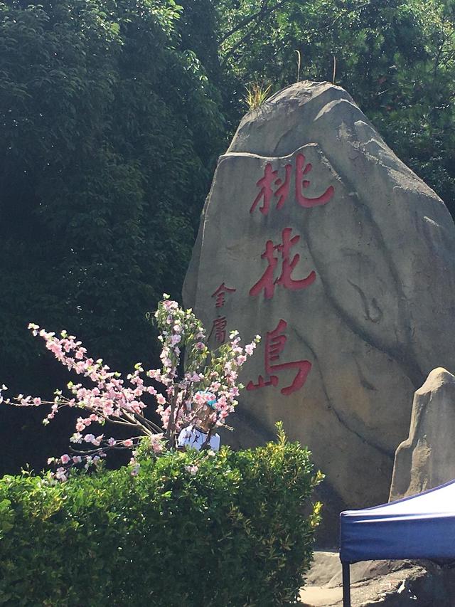 浙江省舟山市桃花岛风景旅游区，碧海潮声桃花影