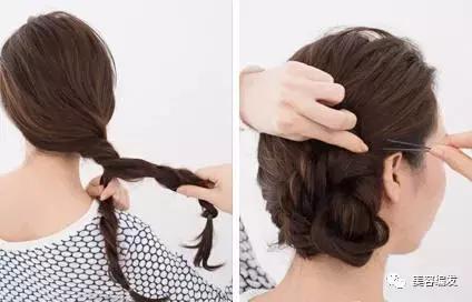 短发编发简单的丸子头，夏天到了还在披头散发