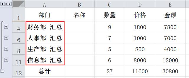 excel进行分类汇总的五种方法文库，五分钟学会Excel分类汇总