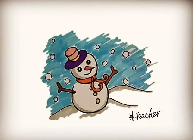 冬天的雪人怎么画，冬天简笔画雪人（小朋友喜欢的画画）