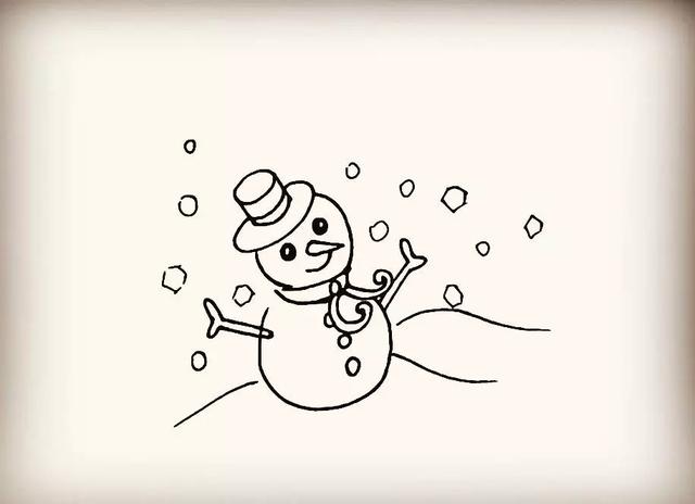 冬天的雪人怎么画，冬天简笔画雪人（小朋友喜欢的画画）