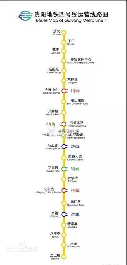 贵阳地铁一号线，贵阳地铁一号线的详细站点