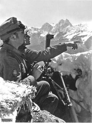 狗熊岭战争历史演变地图，在5000米海拔的高加索山脉