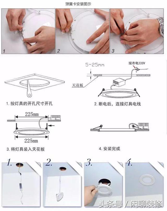 筒灯怎么拆下来，筒灯如何拆卸图解（二狗兄带你0电工基础换筒灯）