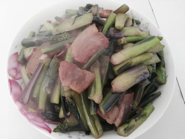 大厨凉拌红菜苔的做法，公安菜——拌红菜苔