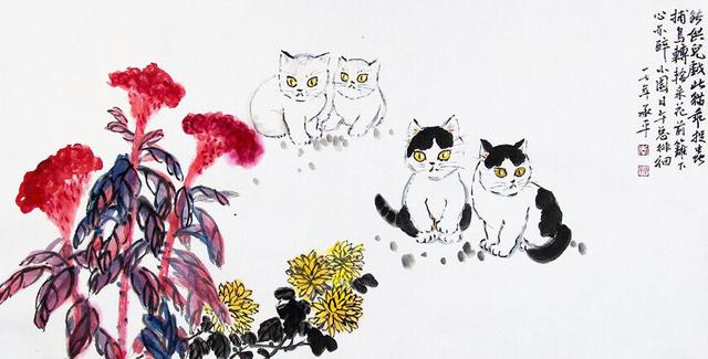 国画水墨花鸟画欣赏，李承平国画作品赏析