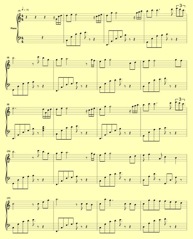 钢琴简谱流行歌曲，十大最好听的钢琴曲谱简谱（成人钢琴简谱自学《踏山河》左右双手简谱）