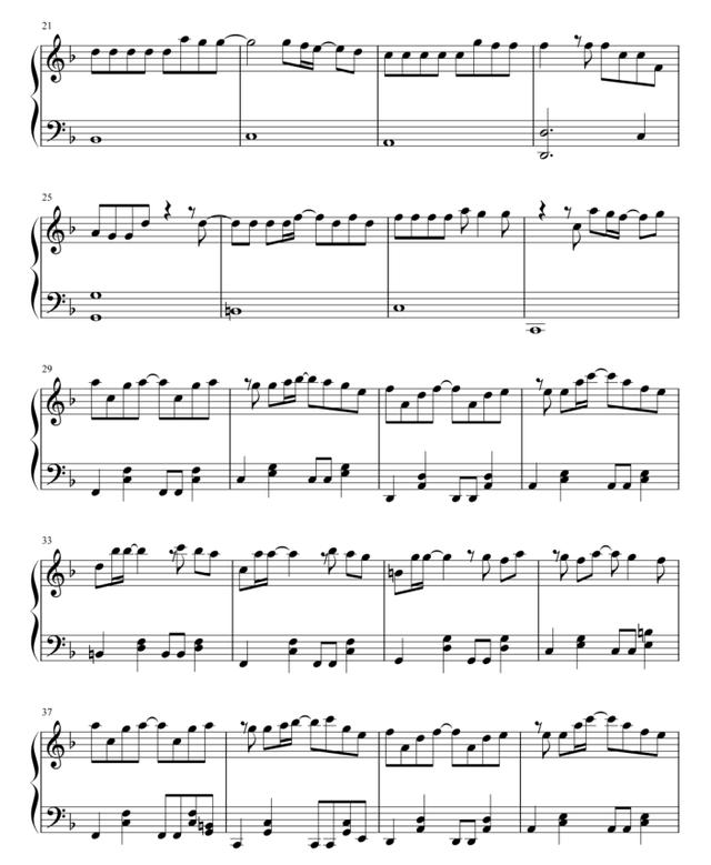 钢琴简谱流行歌曲，十大最好听的钢琴曲谱简谱（成人钢琴简谱自学《踏山河》左右双手简谱）