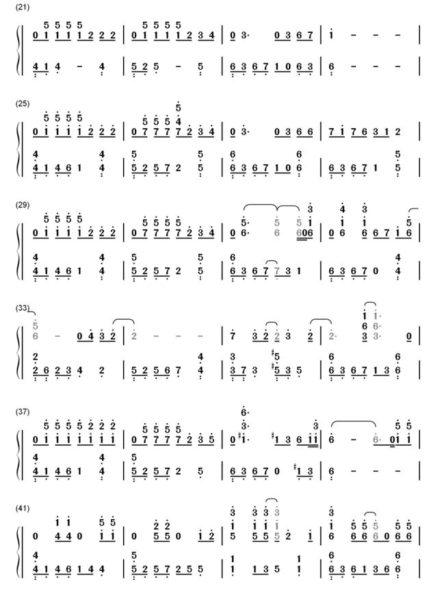 钢琴简谱流行歌曲，十大最好听的钢琴曲谱简谱（成人钢琴简谱自学《踏山河》左右双手简谱）